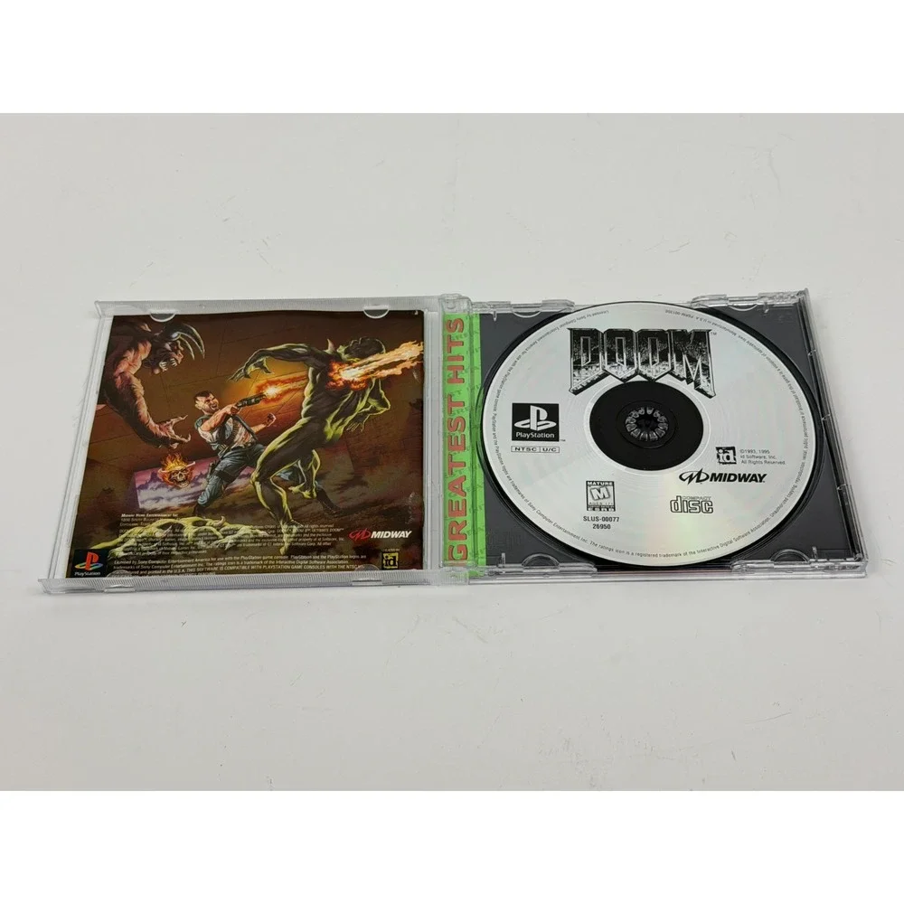 Doom PS1 Sony PlayStation 1 Complete Manual & Registration Excellent Disc